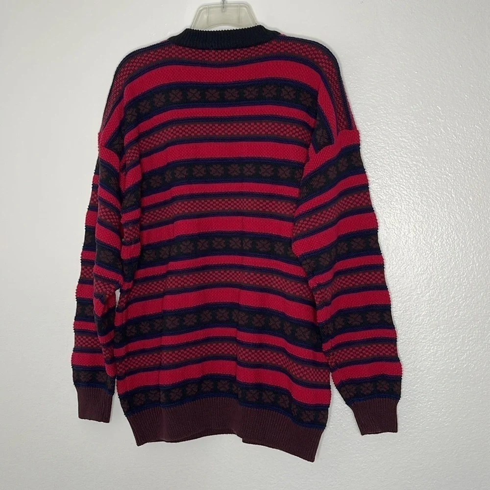 Vintage Men's Guess U.S. 100% Cotton Knit Crew Neck Y2K Sweater Size Medium